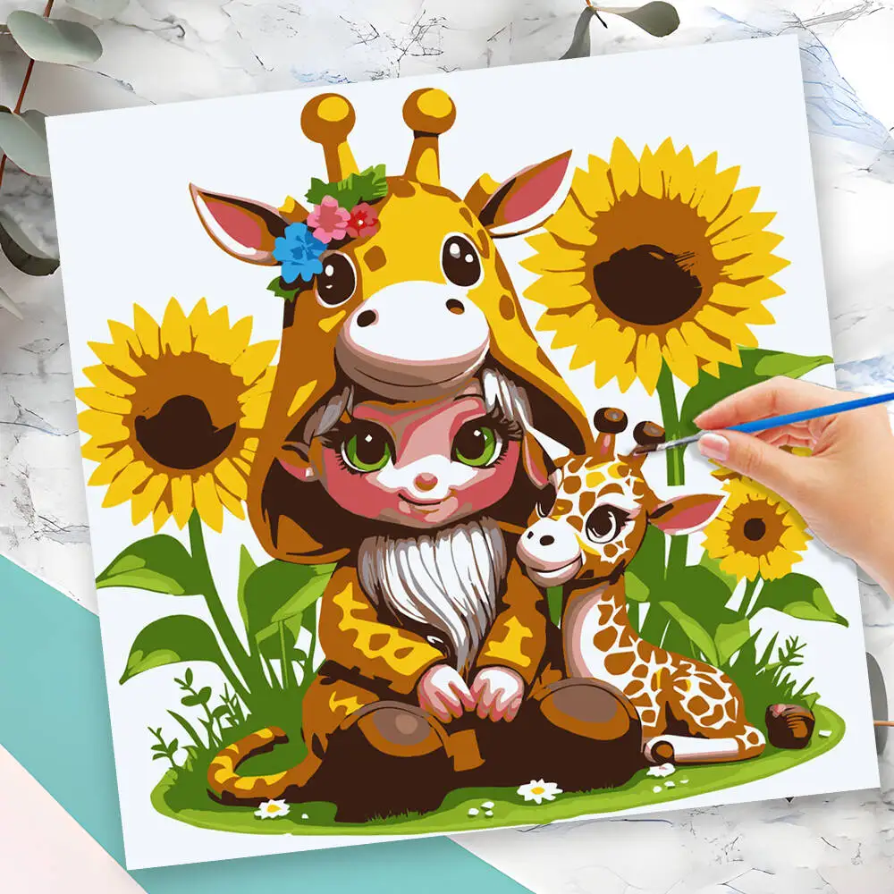 Evershine DIY Ölgemälde nach Zahlen Porträt Elf Mädchen Farbset Erwachsene Kind Zeichnung Cartoon Schmetterling auf Leinwand Einzigartiges Geschenk