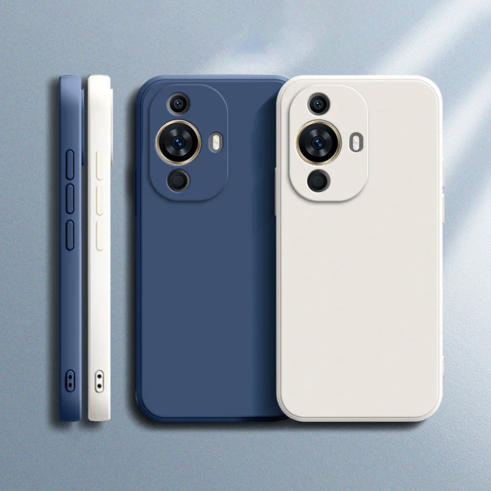 Original Lens Protection Phone Case for Huawei Nova 11 Pro Nova11 11Pro Funda Liquid Silicone Soft Basic Back Cover Luxury Coque