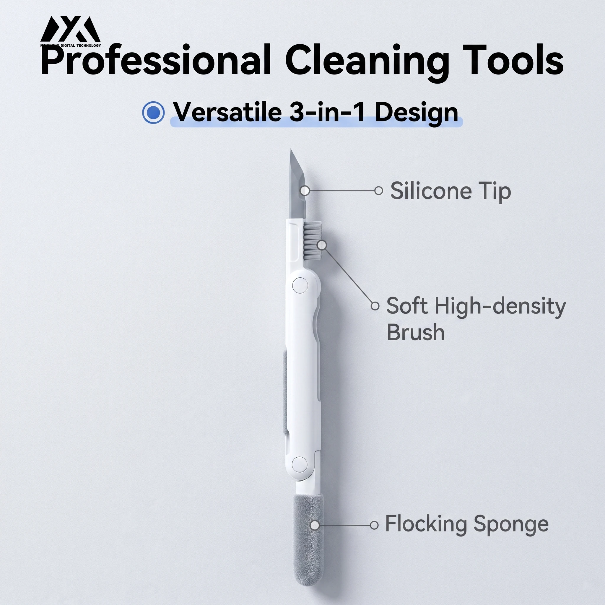 Earphone Cleaning Pen Kit with Replacement Ear Tips XS/S/M/L Sizes, Earbud Cleaner Brush Compatible with AirPods Pro 2, 3, 4