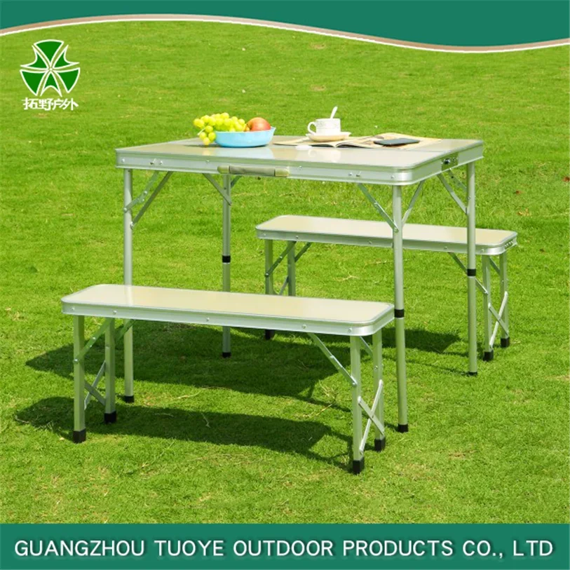 Tuoye Outdoor Portable Foldable Storage Folding Collapsible Camping Camp Picnic Table And Chairs Set For Camping