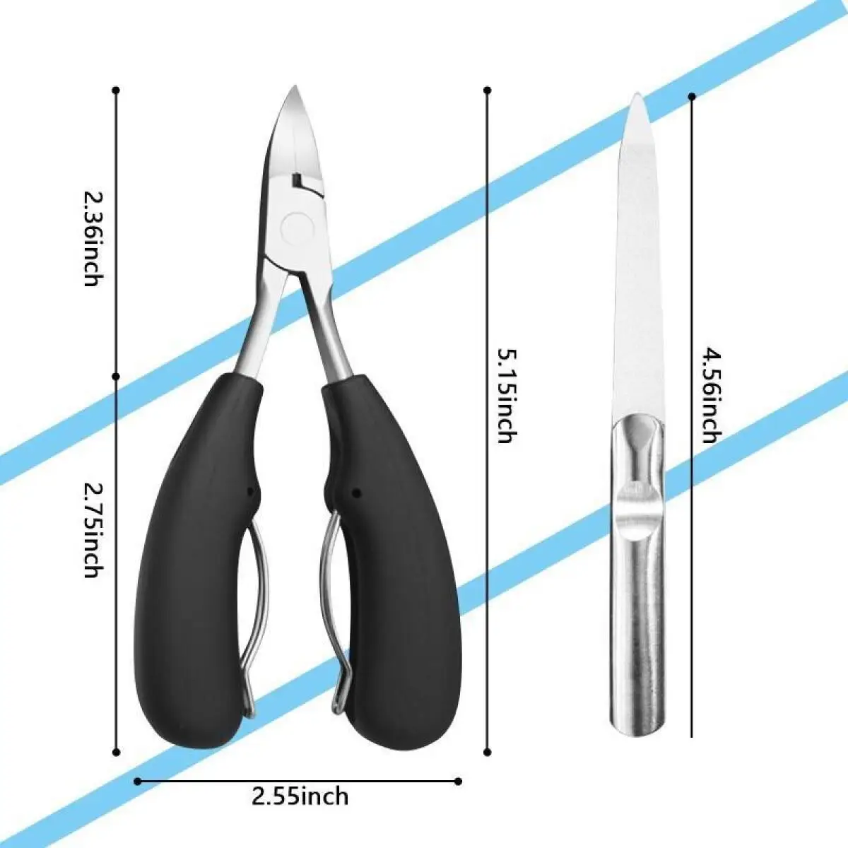 Juego de cortaúñas curvadas de acero inoxidable, herramientas de belleza para uñas masculinas y femeninas