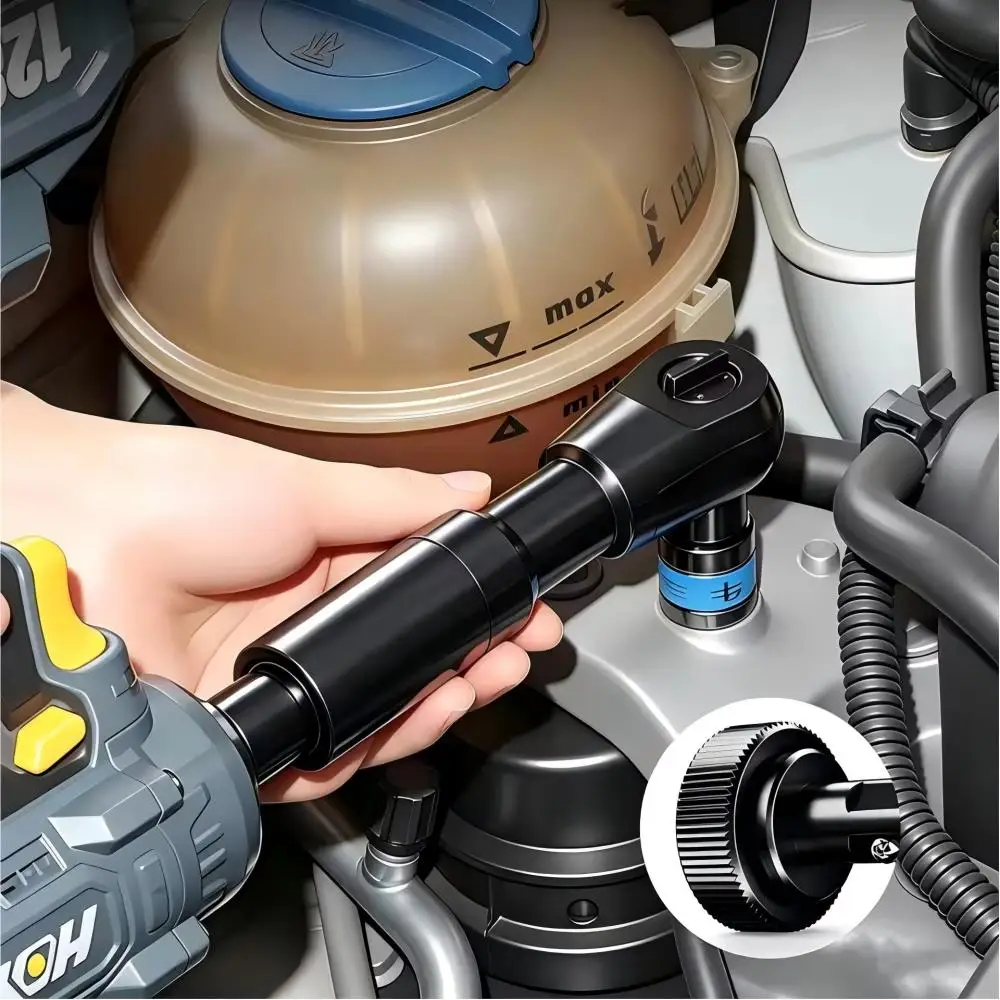 1/2 Inch Drive 72 Tooth Ratchet Wrench Short Head High Torque Narrow Space Air Impact Spanner Motorcycle Repair Hand Tool