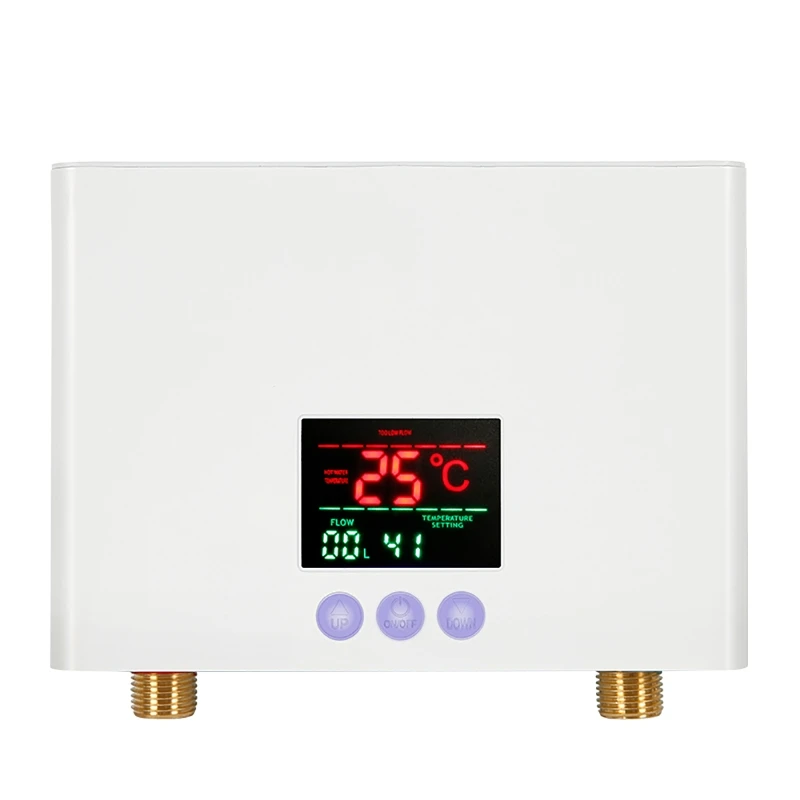 

Instant Water Heater Bathroom Kitchen Wall Mounted Electric Water Heater LCD Temperature Display With Remote Control 220V