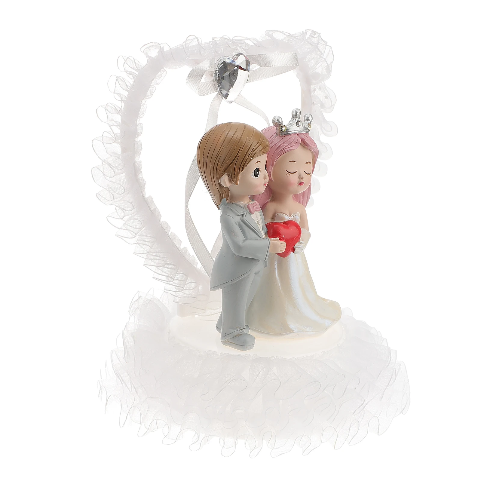 

Bride Groom Resin Couple Decorations Wedding Cake Topper Valentine Gift New Figurines Wedding Couple Adorn Home Adornment