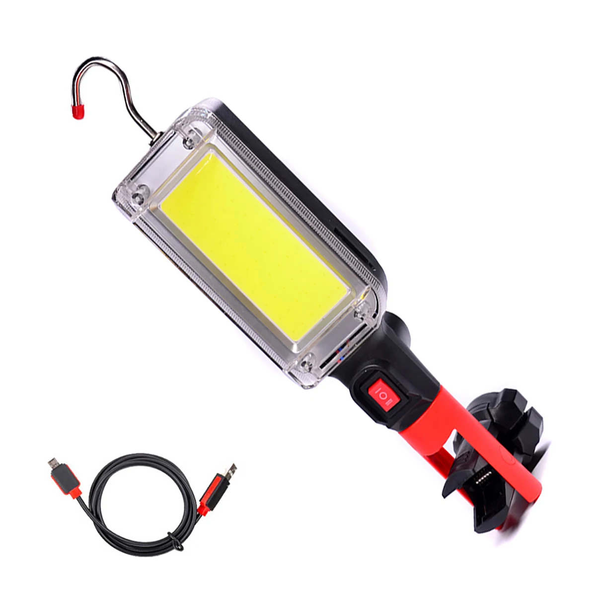 Imagem -04 - Usb Recarregável Cob Work Light Lanterna Led Portátil Ajustável 2mode Design Impermeável Ímã Lanterna de Acampamento 18650 pc Pcs Pcs