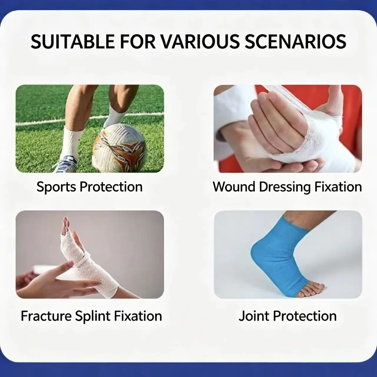 Medical Grade Self-Adhesive Elastic Bandage High Stretch Breathable Waterproof Sweatproof Sport Protection for Finger Ankle Wrap