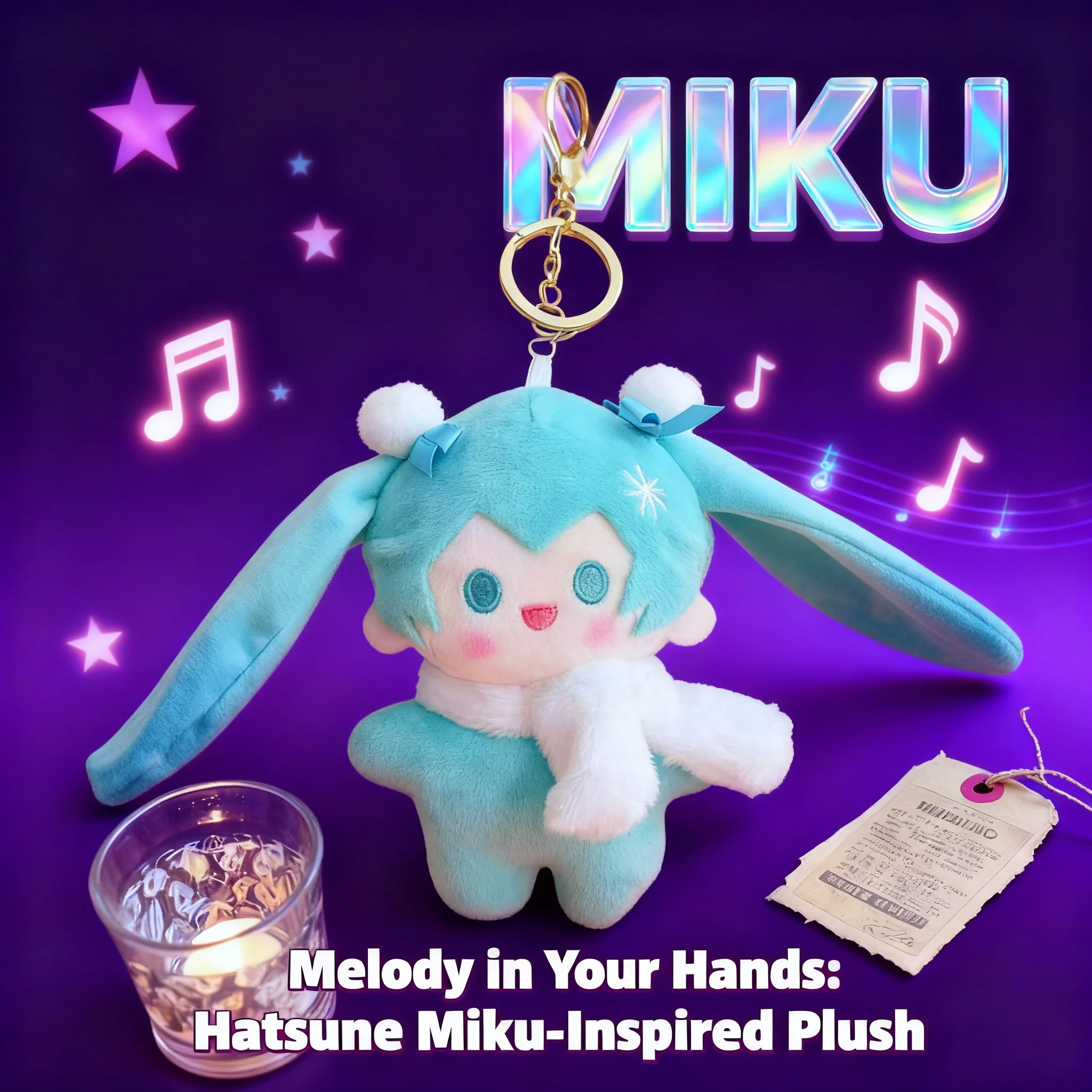 

Miku Hatsune Anime Plush Doll Cute Japanese Style Figure Keychain Soft Toy Backpack Charm High Quality Birthday Gift for Fans