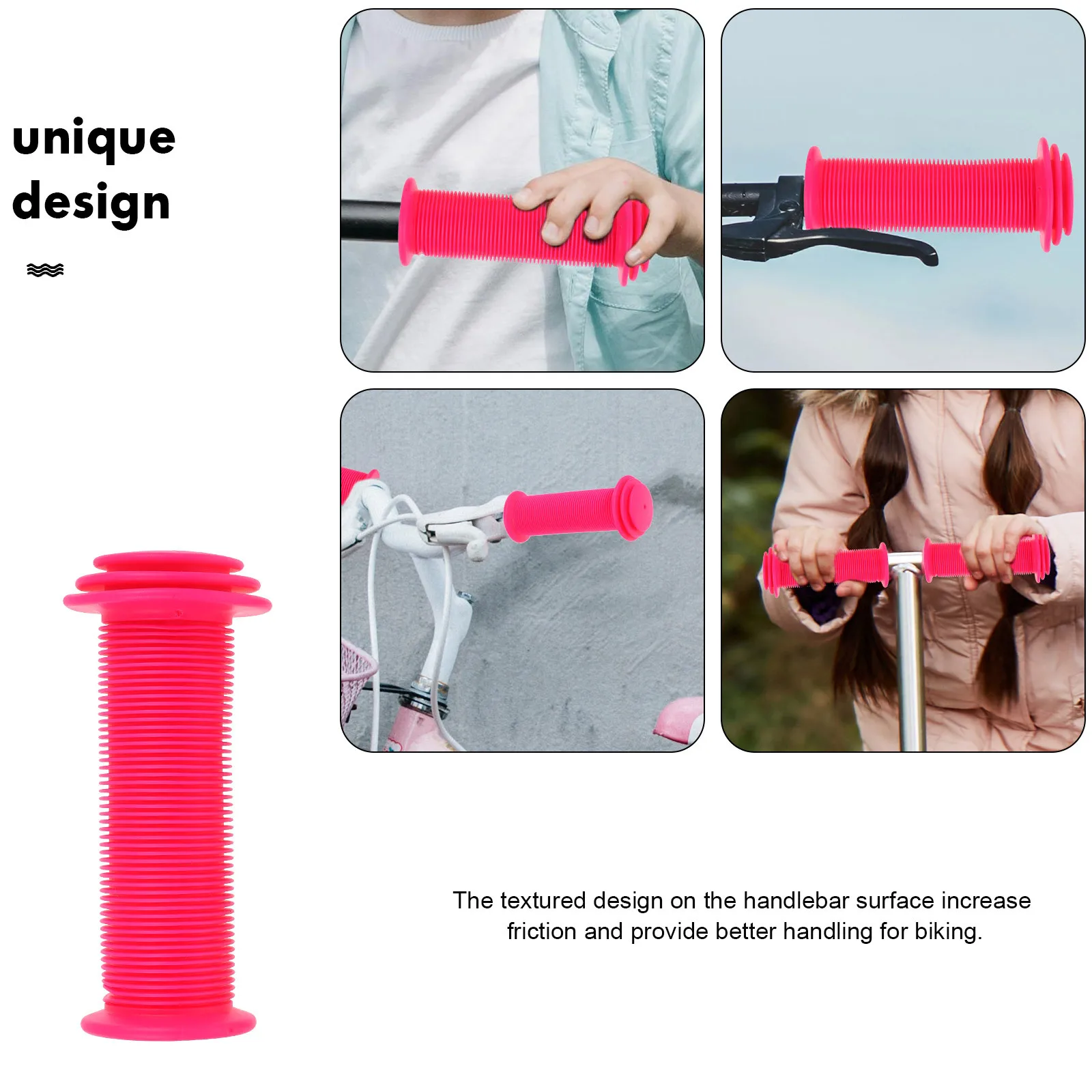 

1 Pair Mountain Bike Grip Replacement Bike Grips Rubber Mountain Handlebar Replacement Textured Grip For Cycling