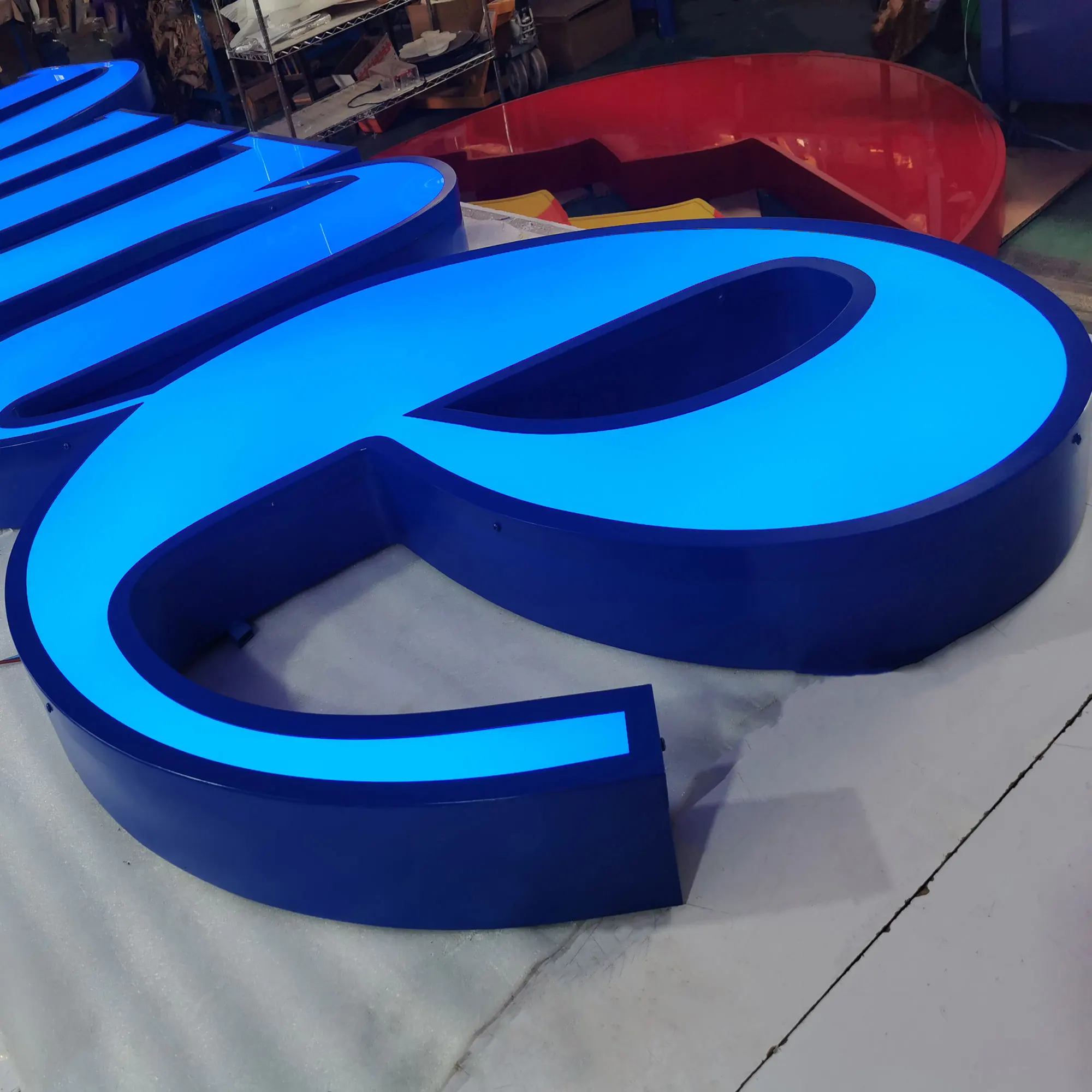 Metal sign board logo office outside frontlit led illuminated company business signage wall logo 3d Channel Letter