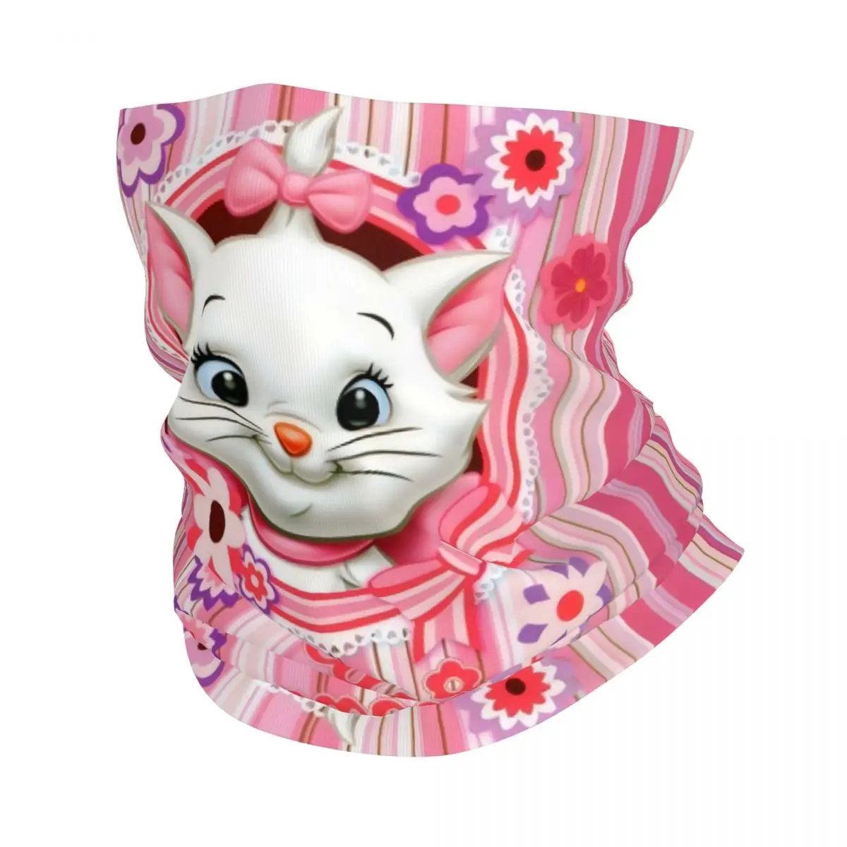 

Custom Anime Marie Cat Winter Headband Neck Warmer Women Men Ski Running Tube Scarf Cartoon Kawaii Face Bandana Gaiter