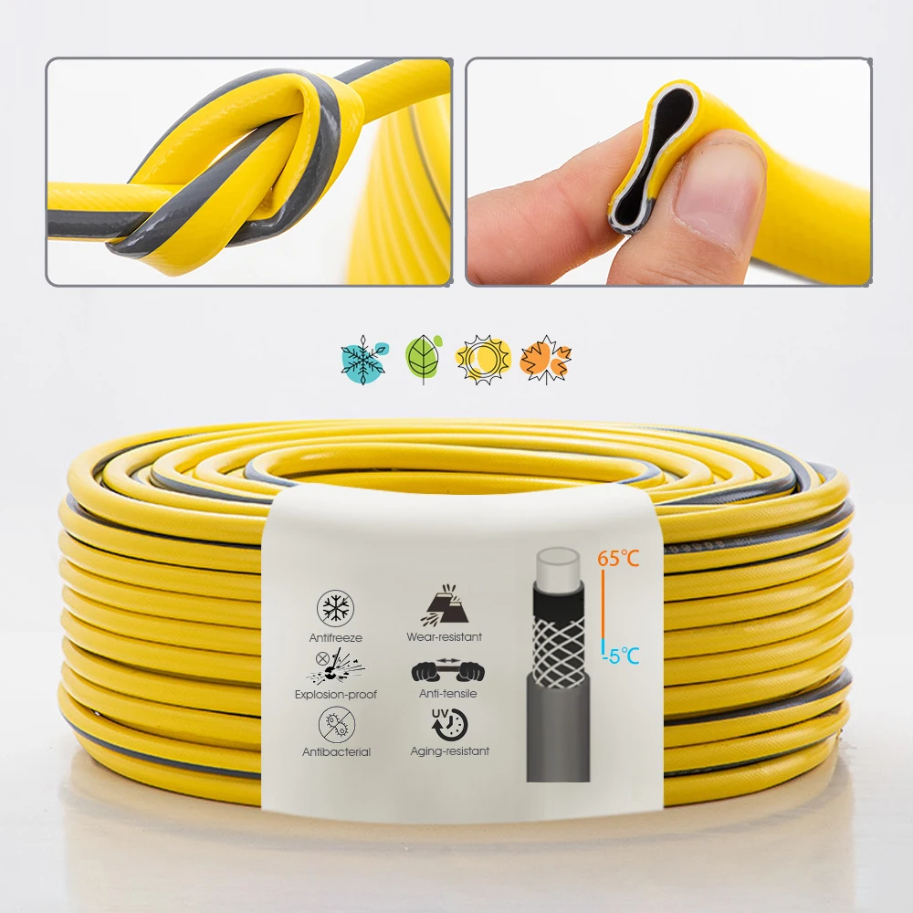 1/2 "PVC سقي خرطوم ثلاث طبقات الغراء صديقة للبيئة مقاومة للحرارة دائم حديقة سقي الزهور غسيل السيارات المنزلية