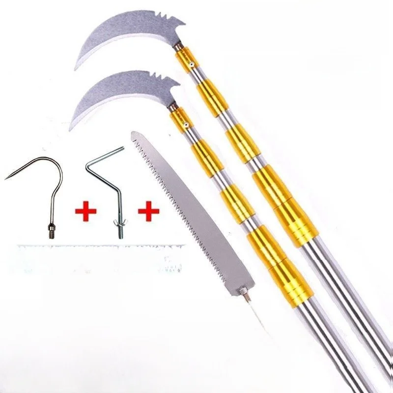 

0,0 метра Exble Pole Фруктовый пирс Высокий секатор для ветвей Многофункциональный инструмент для сбора фруктов на верхушке дерева Открытый Cam Trav...