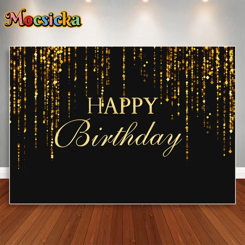 Mocsicka Custom Naam Glitter Verjaardagsfeestje Banner Achtergronden Baby Shower Kind Kid Naam Fotografieachtergrond Fotostudio
