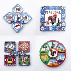 Portugal Fridge Magnets Creative Mosaic Lisbon Cock Tourist Souvenirs Refrigerator Magnetic Stickers Wedding Gifts