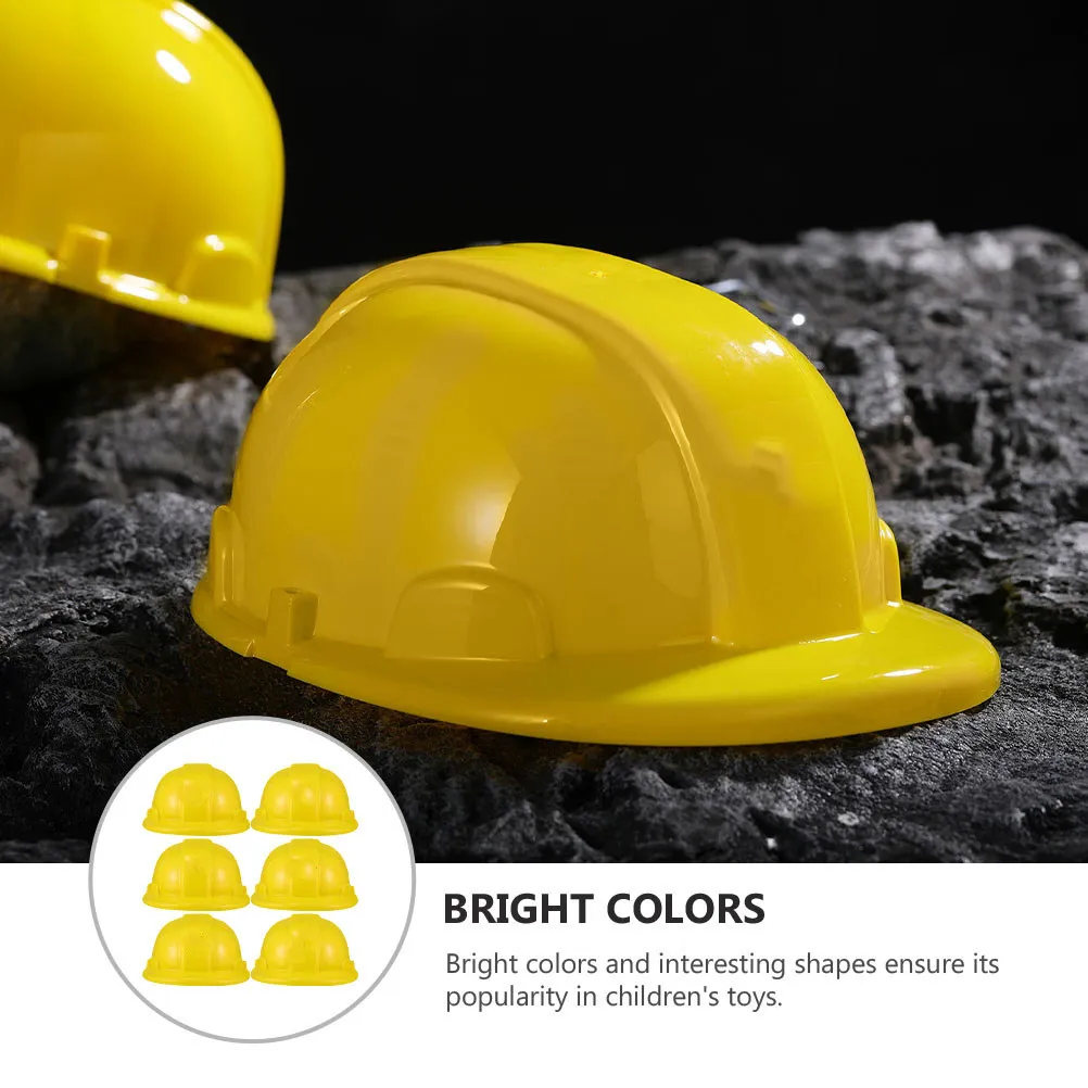 9Pcs Kids Construction Hard Hat Set Bright Color Pretend Play Engineer Safety Cap for Indoor Outdoor Role Play Party Costume - view 3