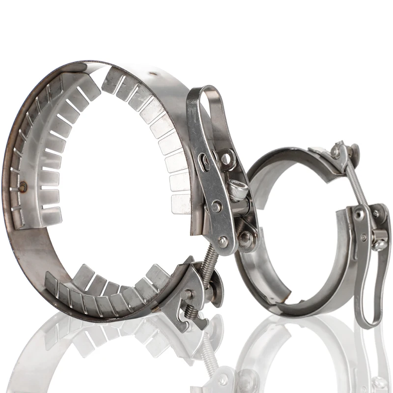 Flange clamp, stainless steel clamp, open reactor reactor fixture, silicone/soft tetrafluoro washer, 100mm~210mm