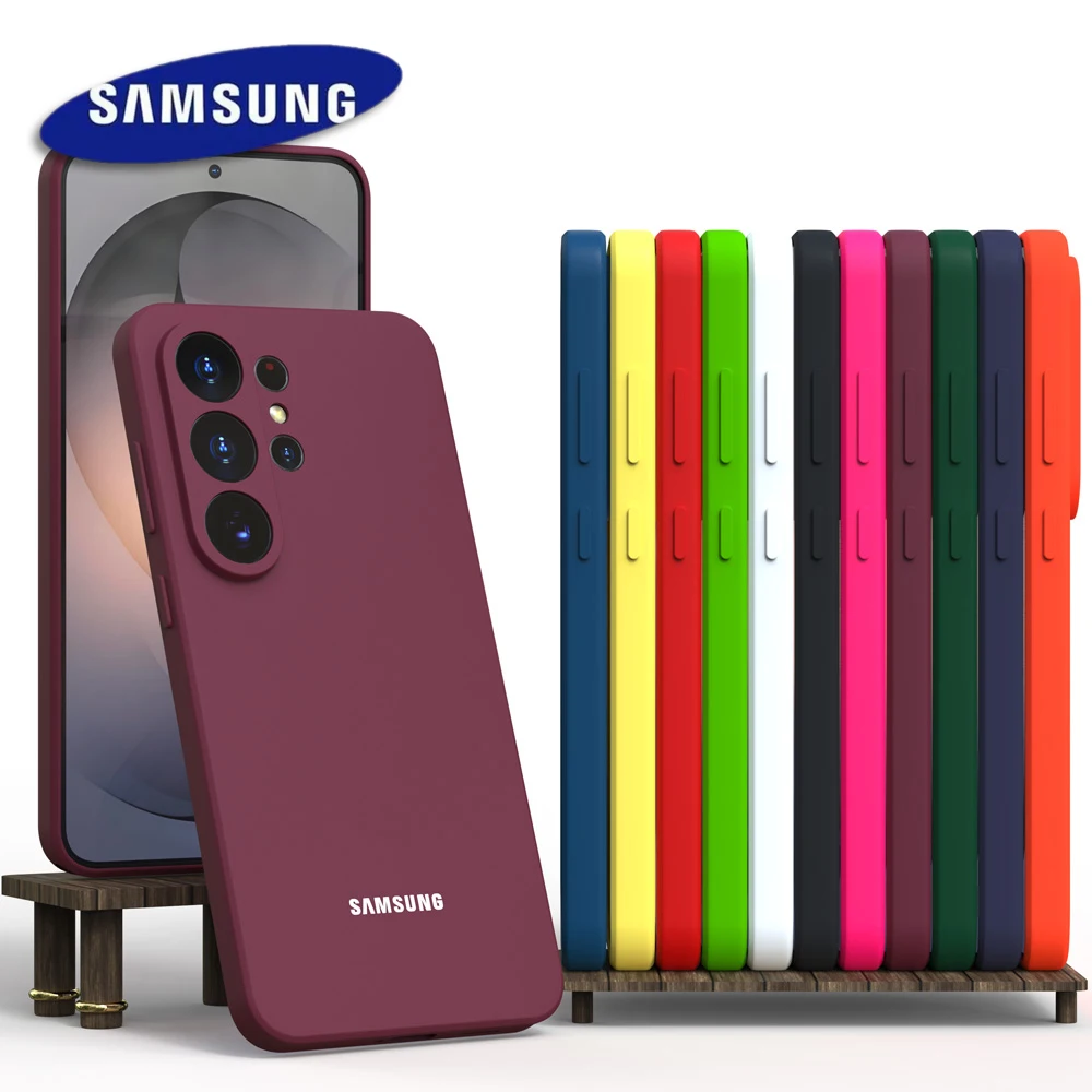 Hülle für Samsung Galaxy S26 S24 S23 S22 S25 Ultra S21 FE Plus A56 A55 A16 A17 5G Stoßfeste Flüssigsilikon-Handyhülle Funda