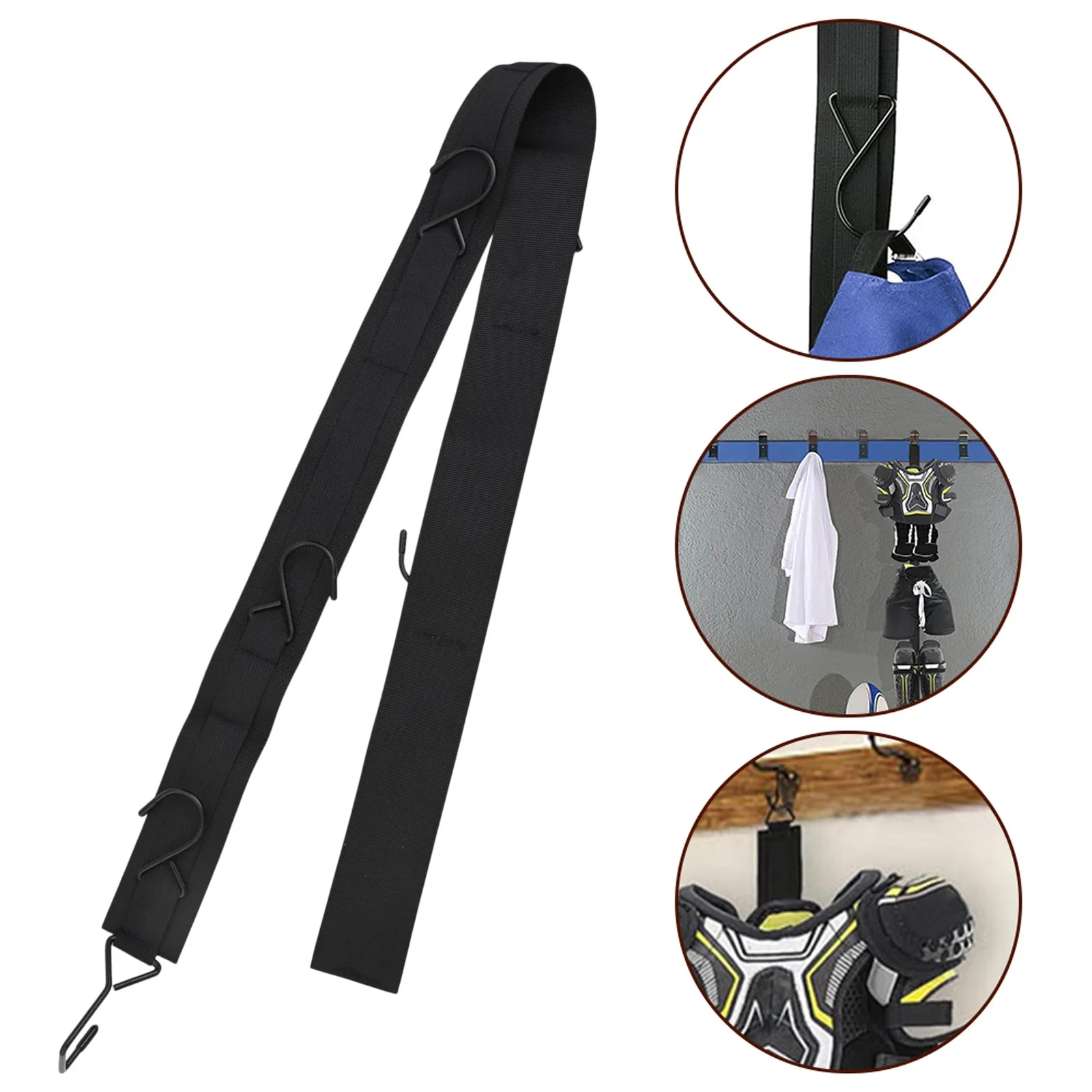 

Camping Gear Hanger Sports Equipment Organizer Outdoor Activities Color Black Multi-functional Portable Space-saving Easy To Use