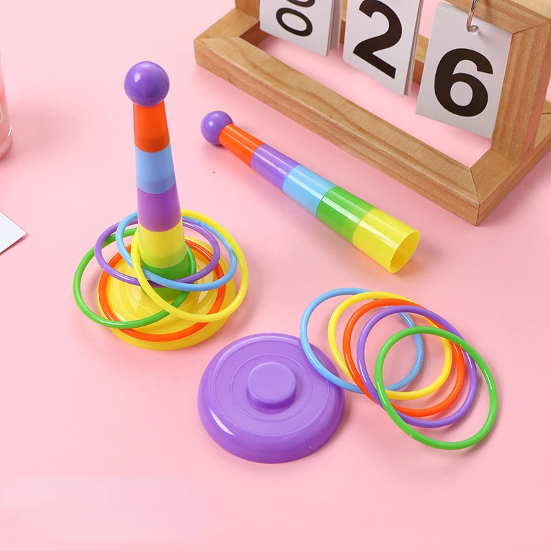 

Animal Rainbow Stacking Ring Tower Stapelring Kids Montessoris Toys Early Education Teaching Aids Wood Baby Toys Gift Stack