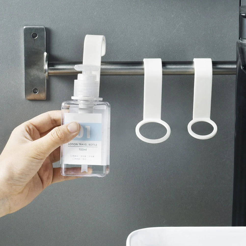

16pcs Hooks Premium Plastic Home Bathroom Kitchen Bottle Hanger Creative Hanging Hook Strong Load Bearing Storage