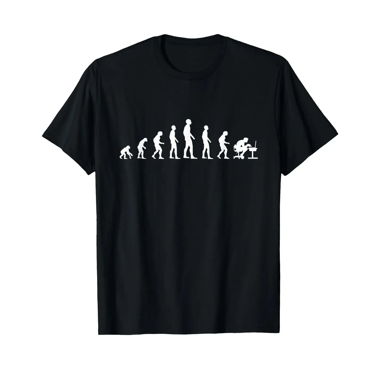 Evolution Designs24 of Humans Gamer T Shirt Gaming Black  S Crew Neck Classic Fit vintage Washed homme Top For Everyday Wear