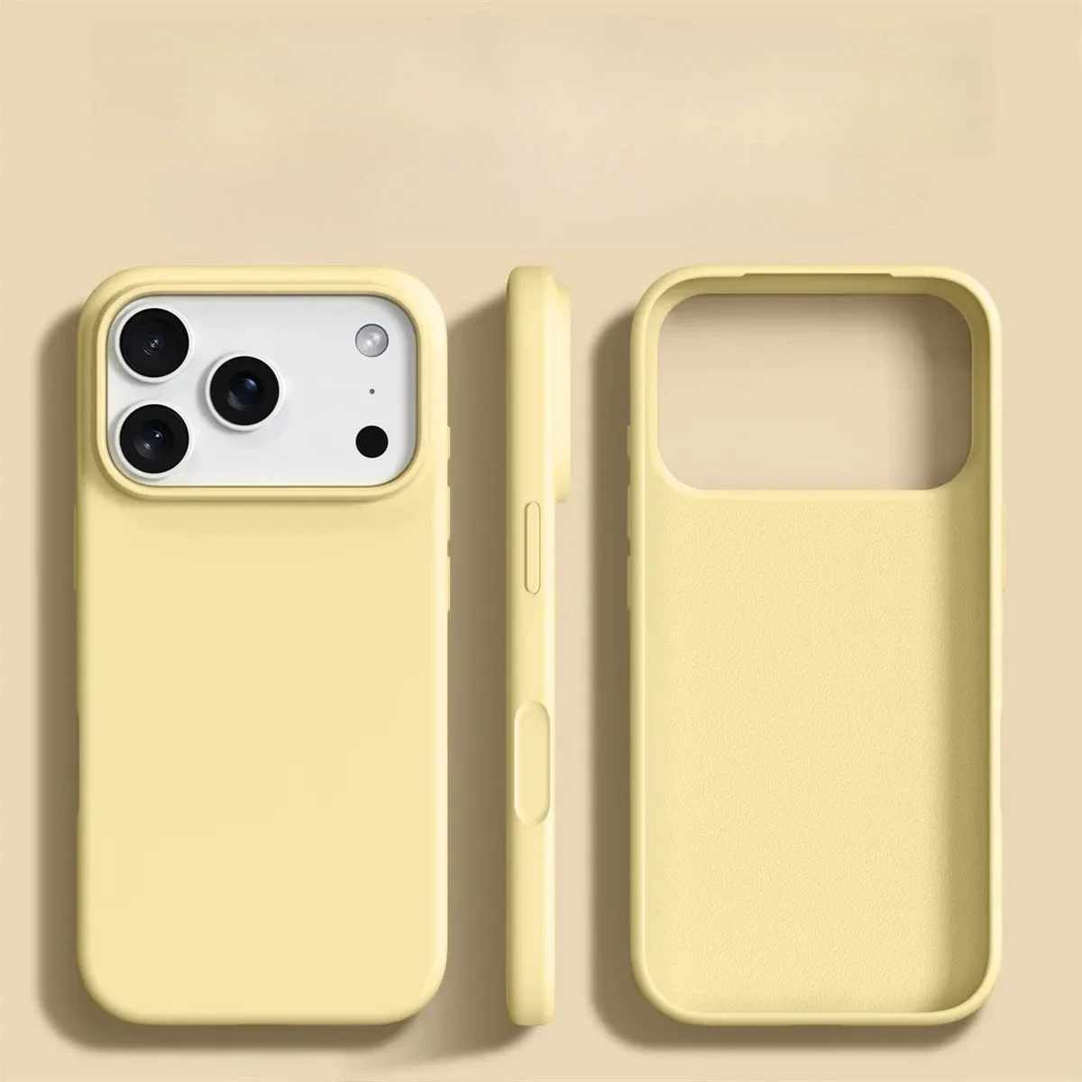 Flüssige Silikon-Handyhülle für iPhone 17 Pro Max, weiche Stoßstangenschutzhülle für iPhone Air 16E 16 15 14 13 Pro Max Funda Cases
