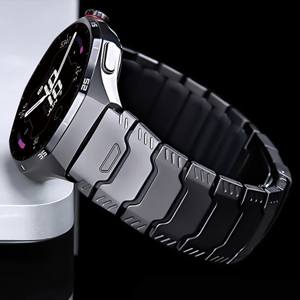 22mm Titanium Silicone Strap For Huawei Watch5/4/3 GT6 Pro GT5 46mm Stainless Steel Band For Amazfit GTR4/3/2 47mm Balance band