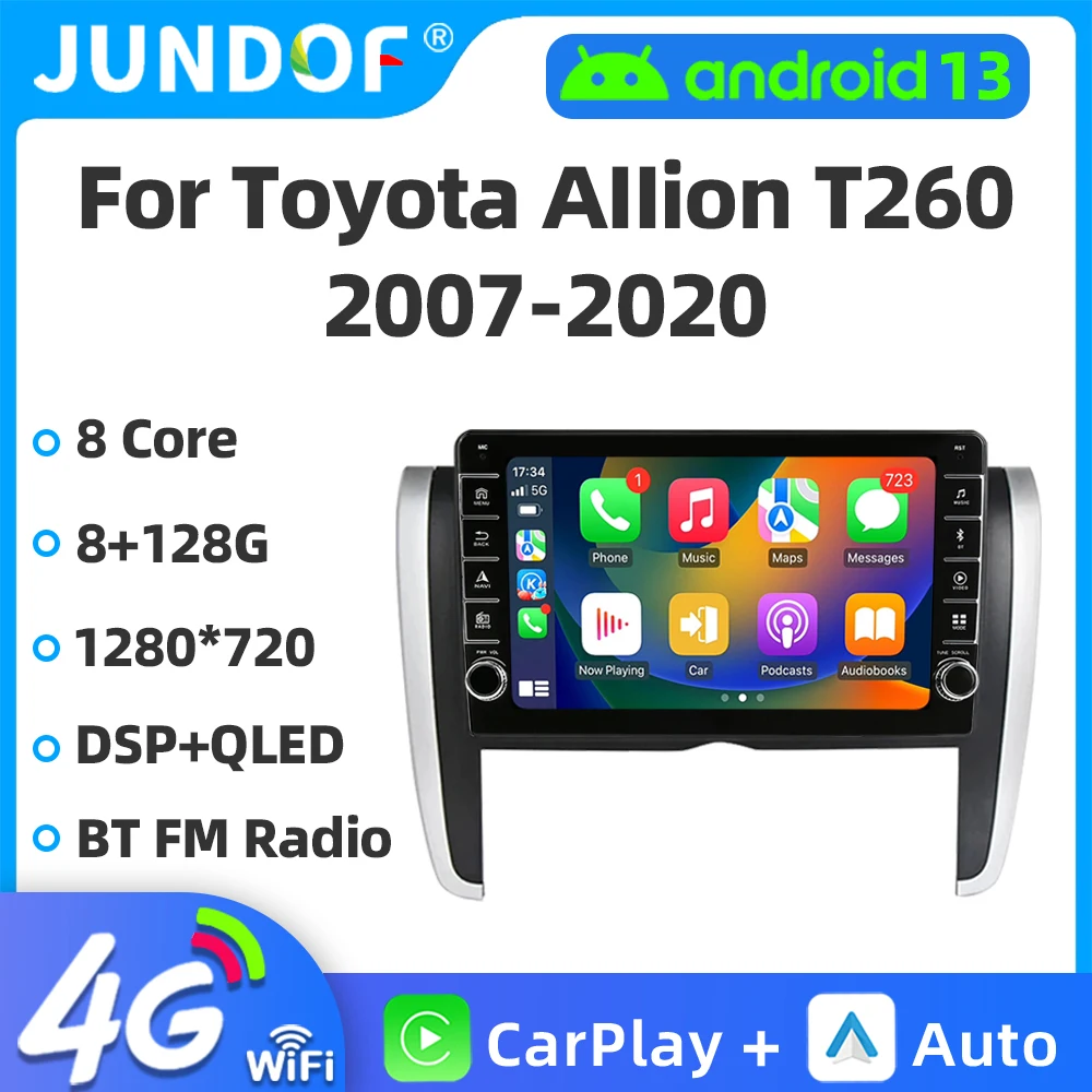 

Android Radio For Toyota Allion Premio T260 2007 - 2020 Car Multimedia Video Player Navigation GPS Stereo Head Unit No 2din DVD