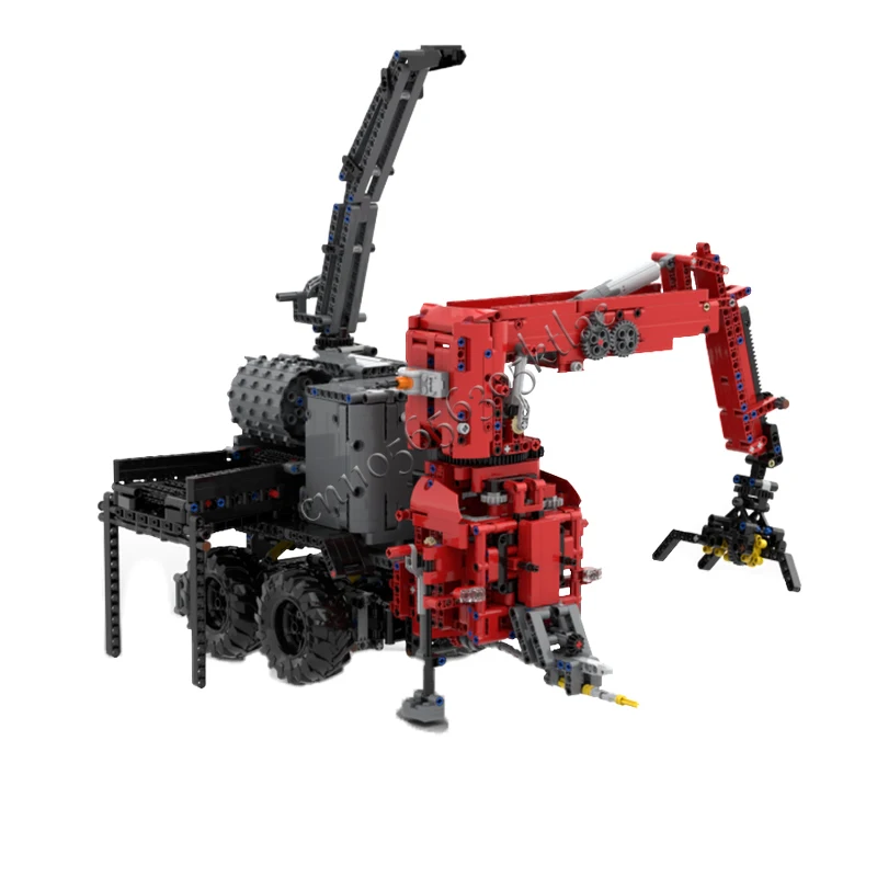 2285 ELEMENTÓW Popularny Model Przyczepy do Rozdrabniania Drewna, Modułowe Klocki Konstrukcyjne, Zabawki do Składania dla Dzieci, Prezent na Festiwal, Niespodzianka