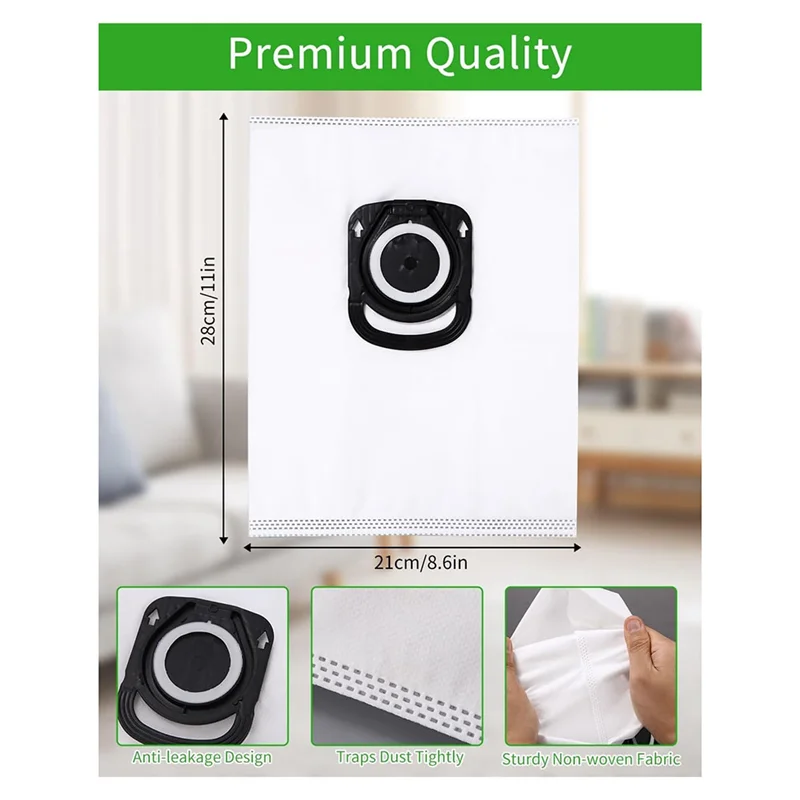 TAIGH-Vacuum Cleaner Bags For Rowenta Hygiene+ ZR200520 ZR200720, Suitable For Compact Power, X-Trem Power