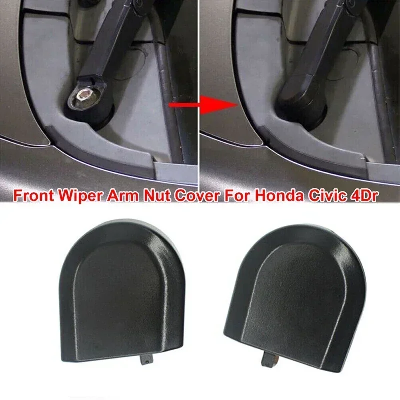 Left Right Car Front Windshield Wiper Arm Nut Covers for Honda Civic 4Door FA1 FD1 FD2 2006 2007 2008 2009-2011 76602-SNA-A01