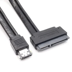 7+15Pin SATA HDD To Power ESATA Adapter Power Esata USB 2.0 5V 12V Combo To 2.5Inch 3.5Inch 22Pin Sata Hdd Adapter Cable