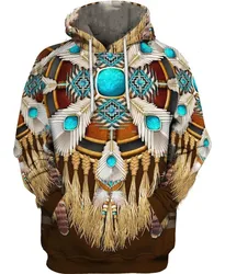 New Fashion Indian Style Jacket 3D Printed Sweatshirt Personalized Men's and Women's Hoodie Hip Hop Oversized Fashion Pullover N