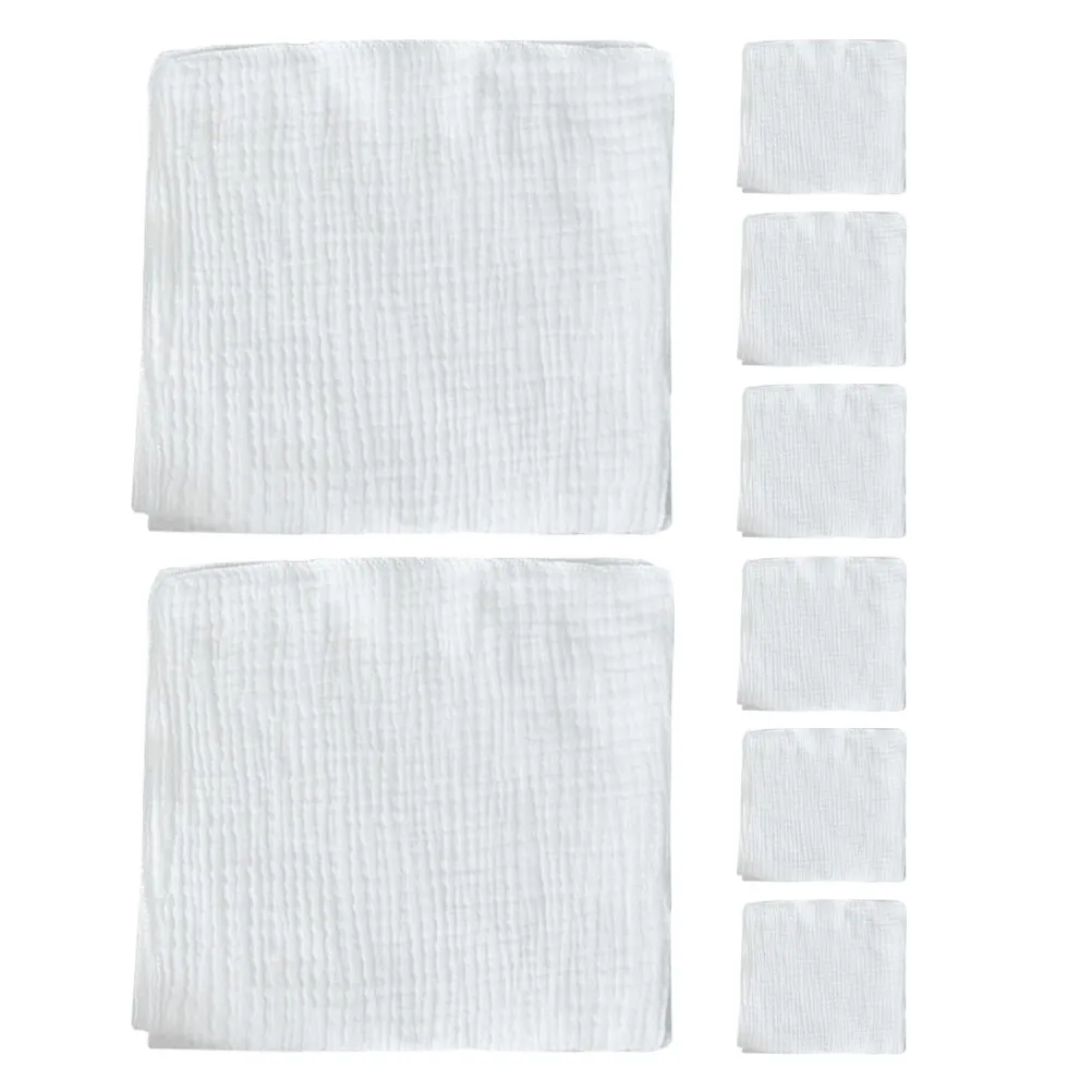 

8 шт. мягких хлопковых муслиновых подгузников, многоразовые тканевые подгузники для новорожденных, моющиеся салфетки для отрыжки, удобные для младенцев и малышей