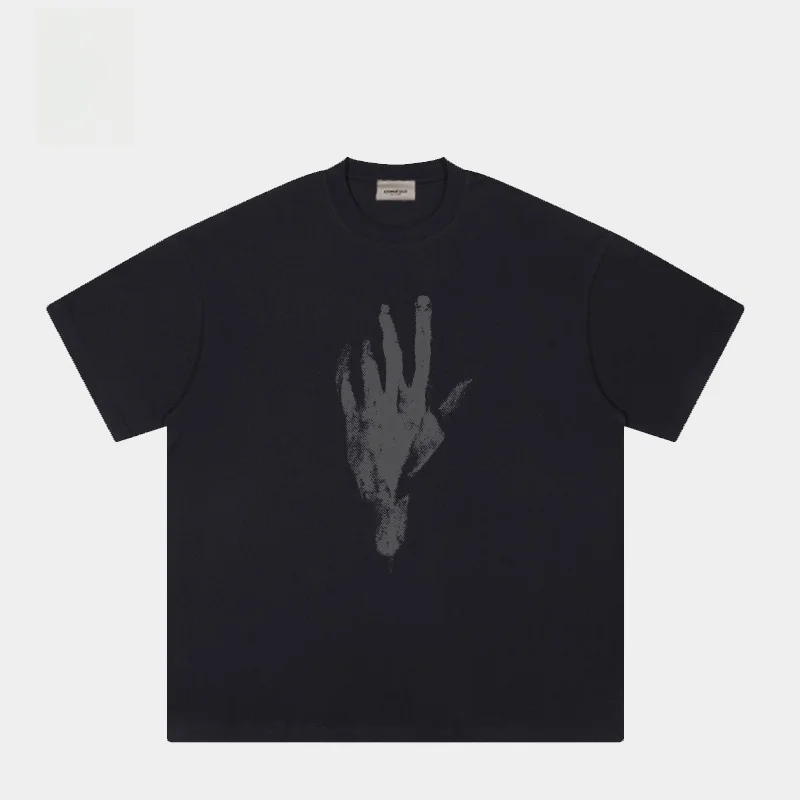 

Хлопковая футболка свободного кроя с принтом логотипа бренда, дышащая, удобная, для молодежи, летняя повседневная одежда