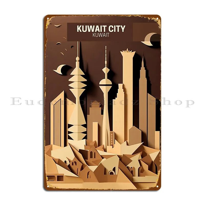 Kuwait City Views A Tour Of The Skyline And Beyond Metal Signs Kitchen Custom Club Bar Plaques Tin Sign Poster