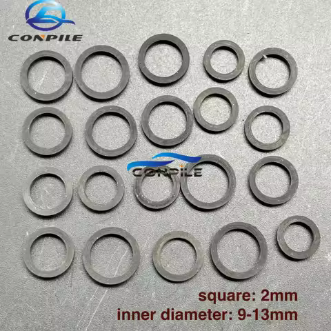 20pcs mixed square 2mm idle tire wheel belt loop Idler rubber ring for cassette deck recorder tape stereo audio player