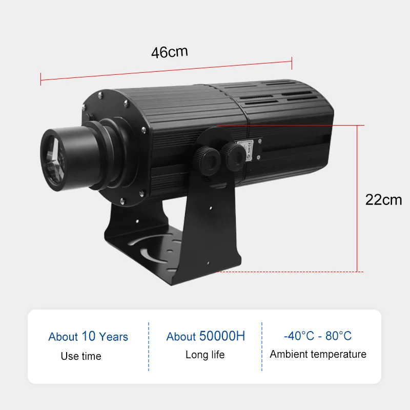 300W Outdoor Waterproof Dynamic Gobo Projector Advertising Gobo Projector Custom Logo on Floor Projector Light Decoration