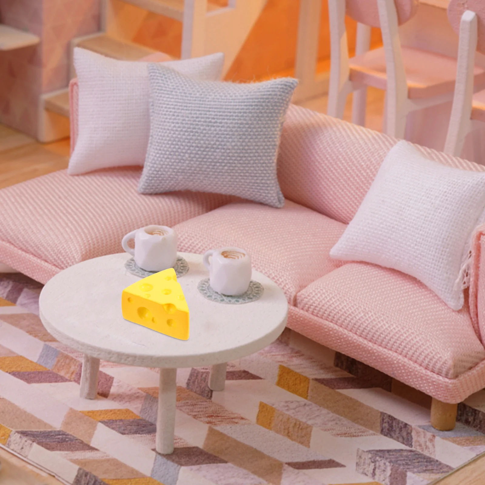 

20Pcs Realistic Cheese Mini Decor Resin Micro Landscape Statues for Bonsai Gardens DIY Craft Displays Office Home Decor