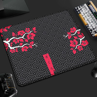 Kawaii Sakura Mouse Pad Non-slip Rubber Desktop Small Rug 18x22cm Laptop Lock Edge Deskmat Cherry Blossom Keyboard Pad Cute Gift