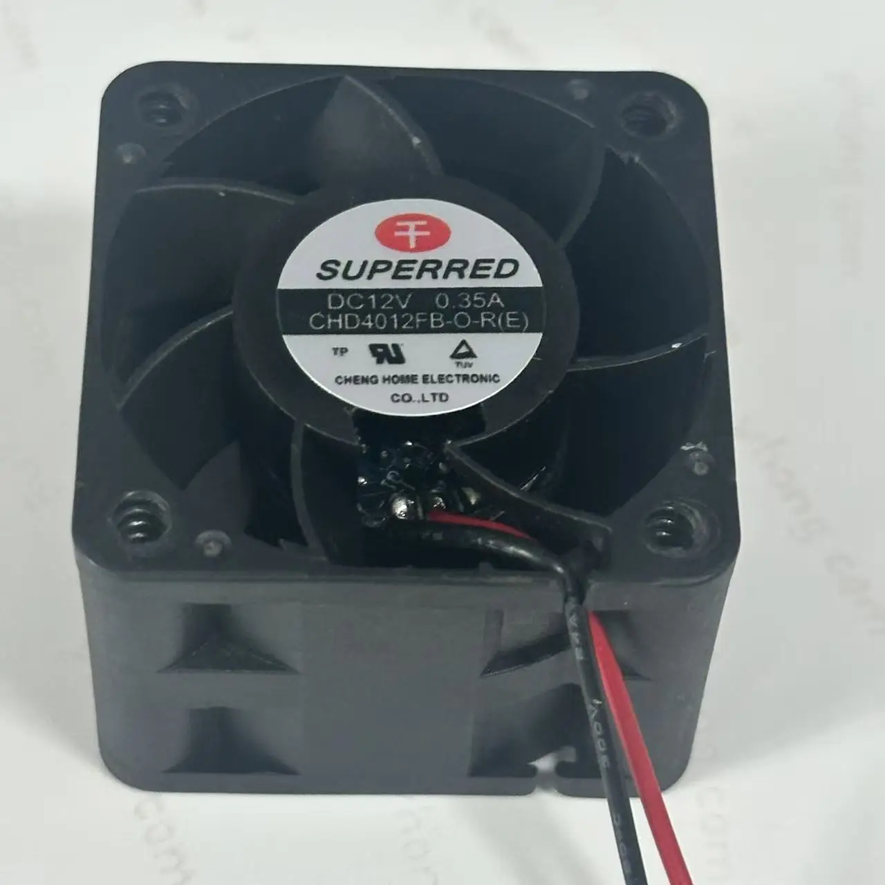 

SUPERRED CHD4012FB-O-R DC 12V 0.35A 2-Wire 40x40x28mm Cooling Fan