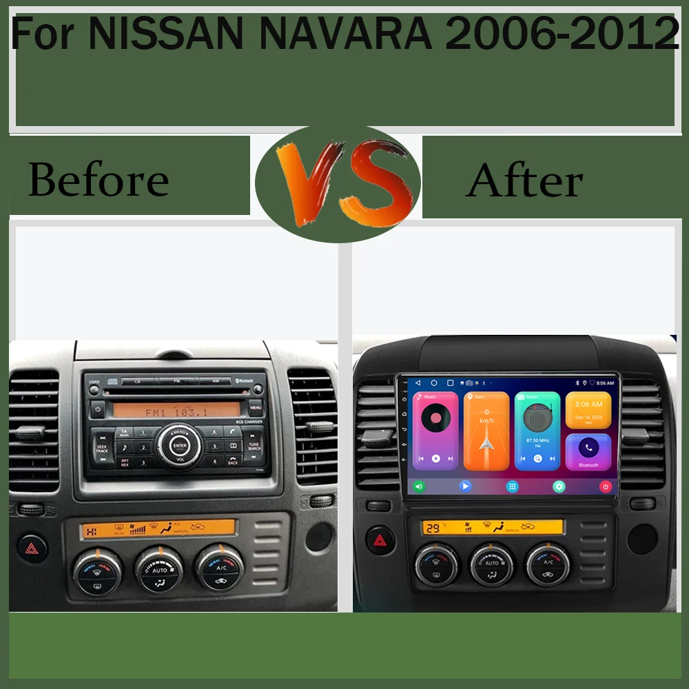 Video Player For Nissan Navara 3 D40 2004 - 2012 Android 13 Auto Car Radio GPS Navigation Multimedia Stereo Carplay No 2din DVD