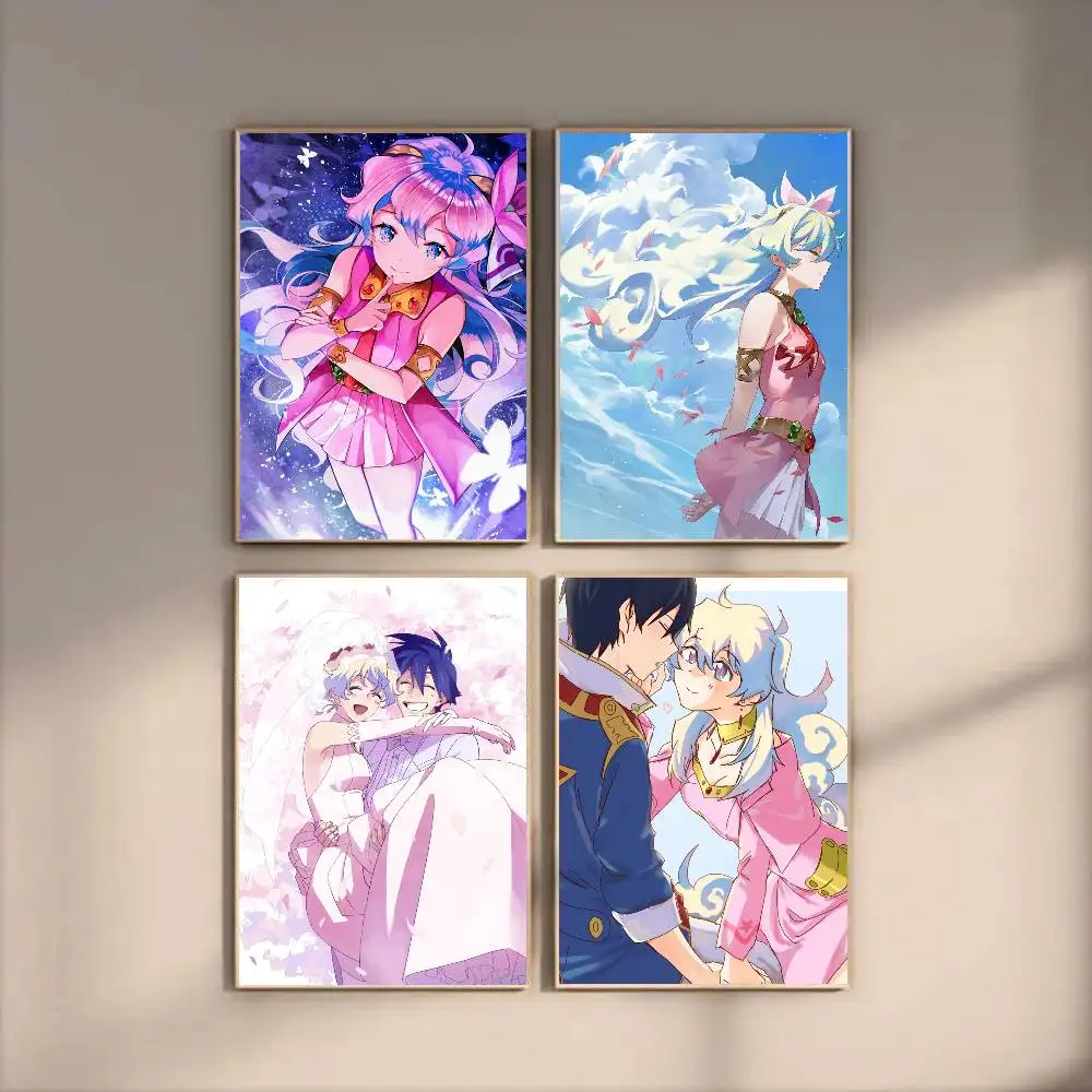 Nia Teppelin Anime Tengen Toppa Gurrun Lagann Poster Art Sticky Wall Waterproof Home Living Room Bedroom Bar Aesthetic Decoratio