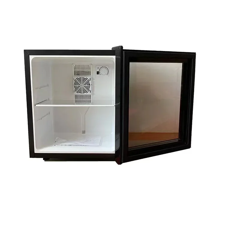 30L Air Cooling Glass Door Portable Refrigerator 30L Mini Bar Fridge for Home Car Dual Use