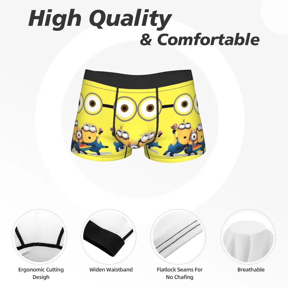 M-Minions Underwear Classic Panties Custom DIY Shorts Briefs For