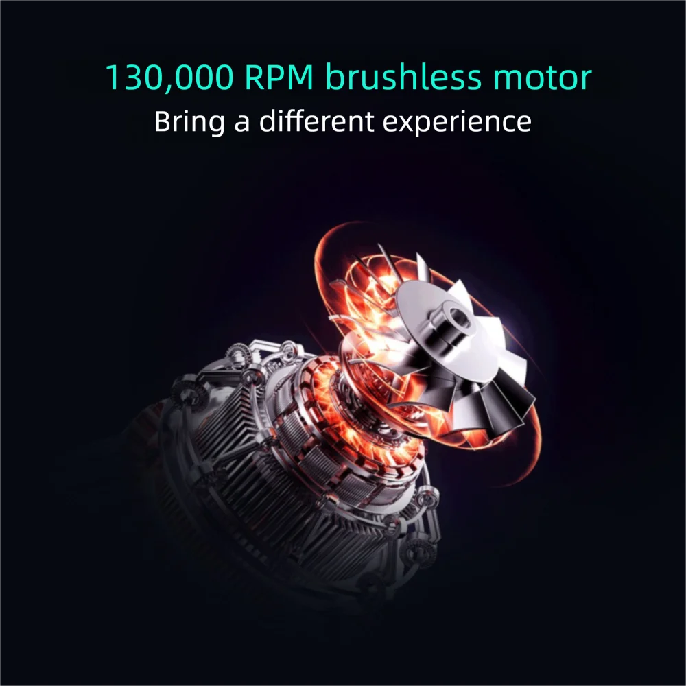 Violent Fan 130000RPM Powerful Air Blower Vacuum Dust Cleaner Type-C Charging Strong Winds 41m/s Brushless Turbo Jet Blower ﻿