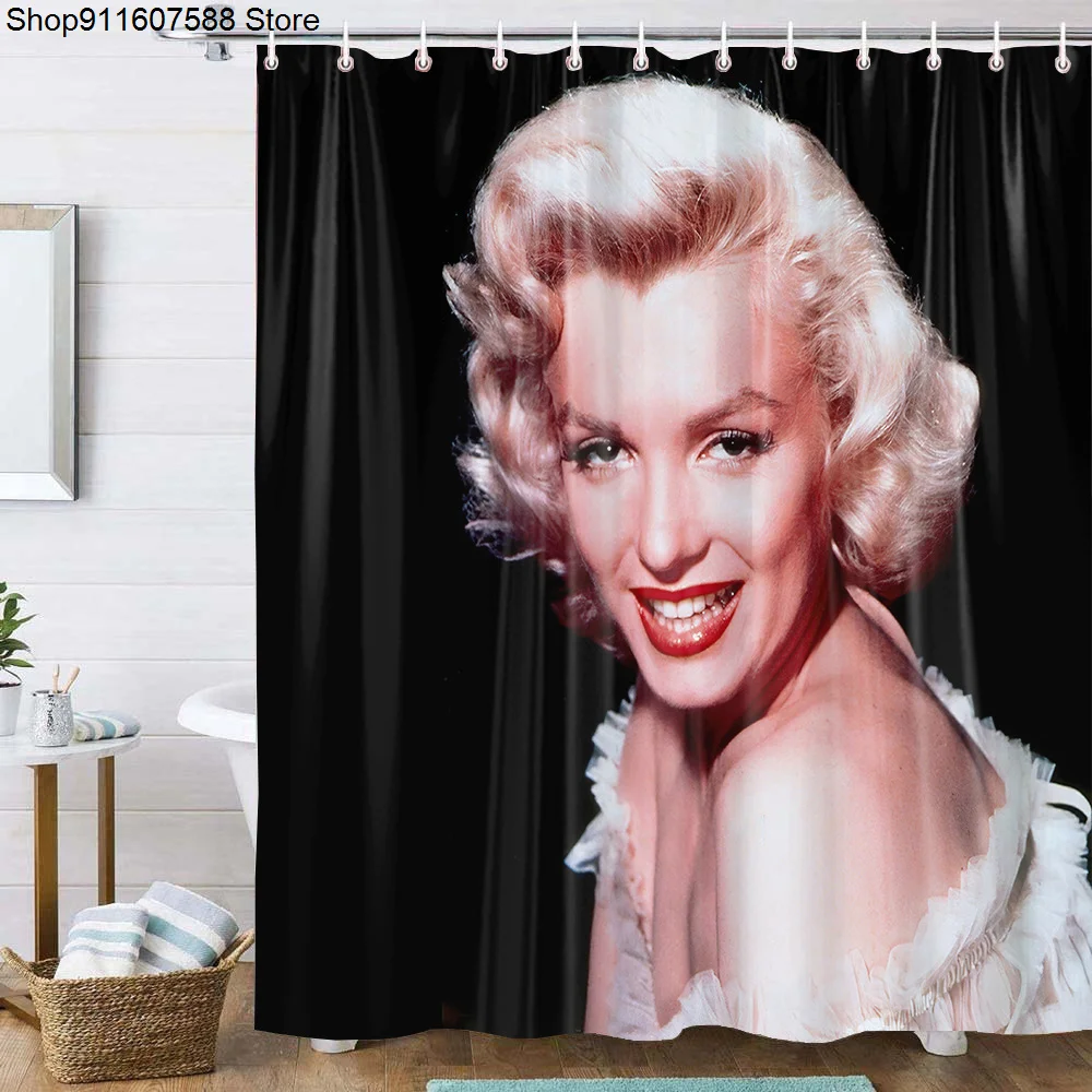 Marilyn Monroe zasłona prysznicowa wodoodporna kurtyna łazienkowa tkaniny zestawy prysznicowe Drop Shipping 1pc niestandardowe