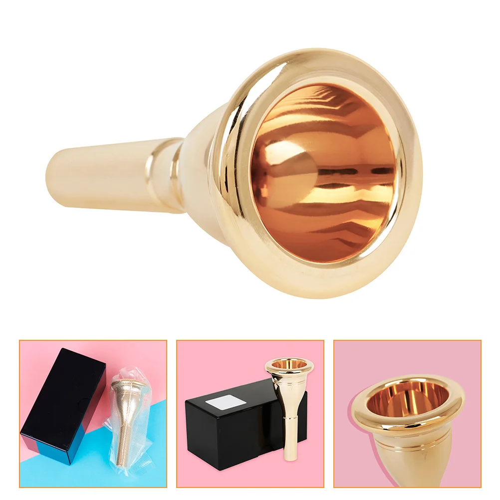 

Large Mouthpiece Instrument Tuba Accessory Replacement Delicate Musical Instruments Accessories Gilded Gold Plated Brass