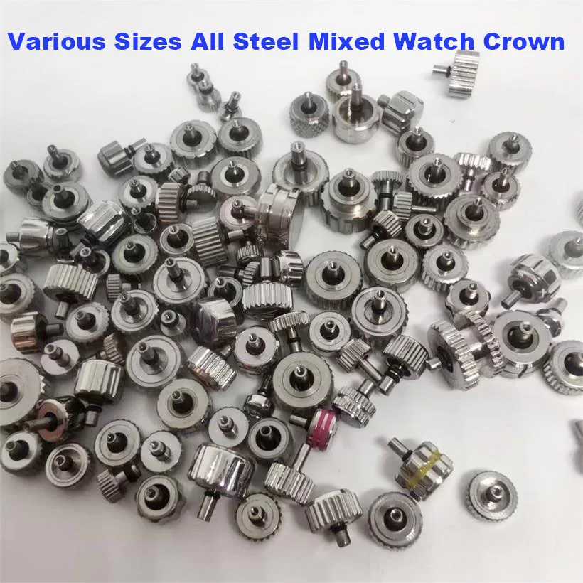 Watch Accessories Are In Bags All Steel Watch Handle Various Sizes Long Short Mixed Watch Crown Clock Maintenance Parts