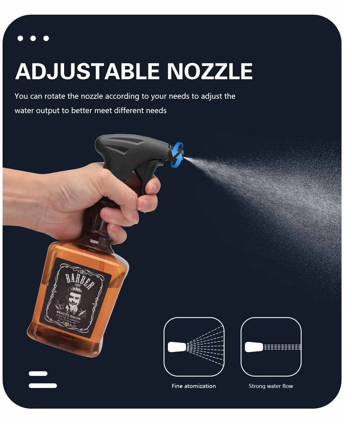 Barber Spray Flasche Friseur Nachfüllbare Spray Flasche Haar Nebel Salon Barbershop Haar Werkzeuge Wasser Für Haar Pflege Werkzeuge – Detail 9